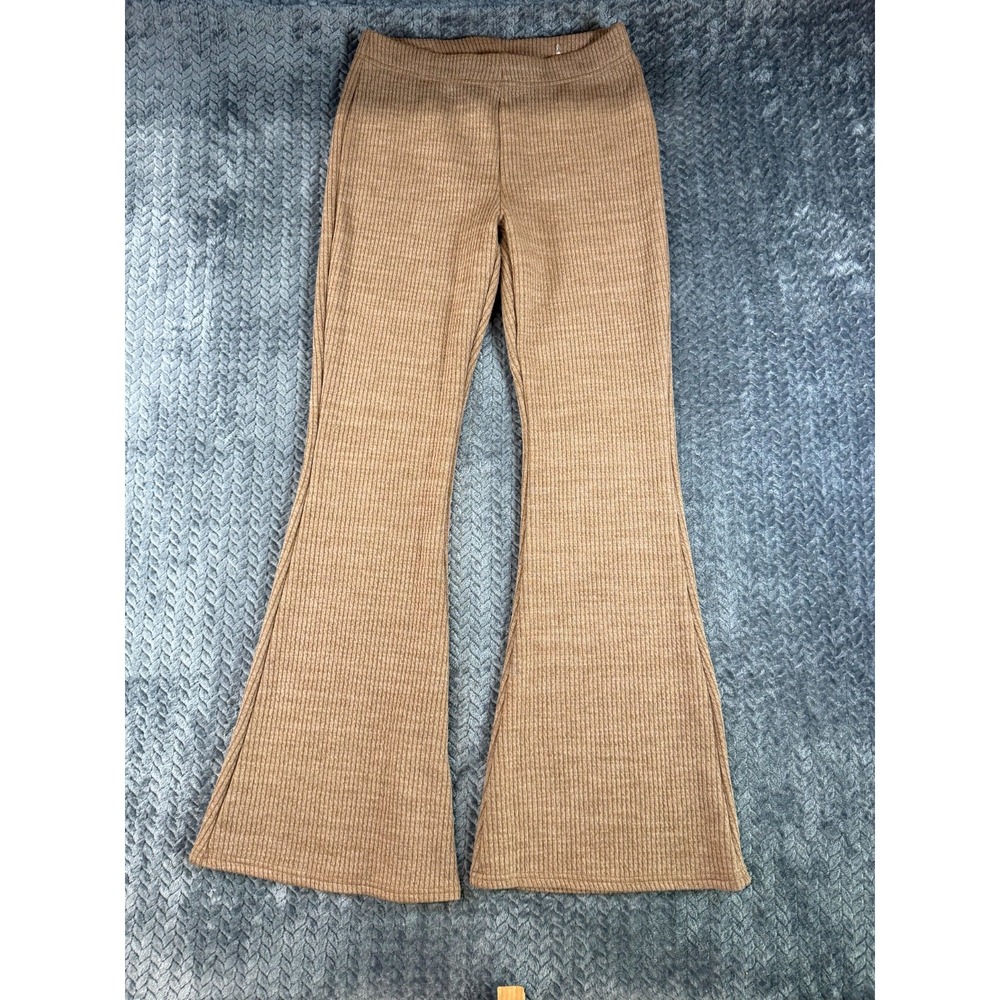 American Eagle Outfitters Lounge Pants Womens Medium Brown Stretch Flared Leg